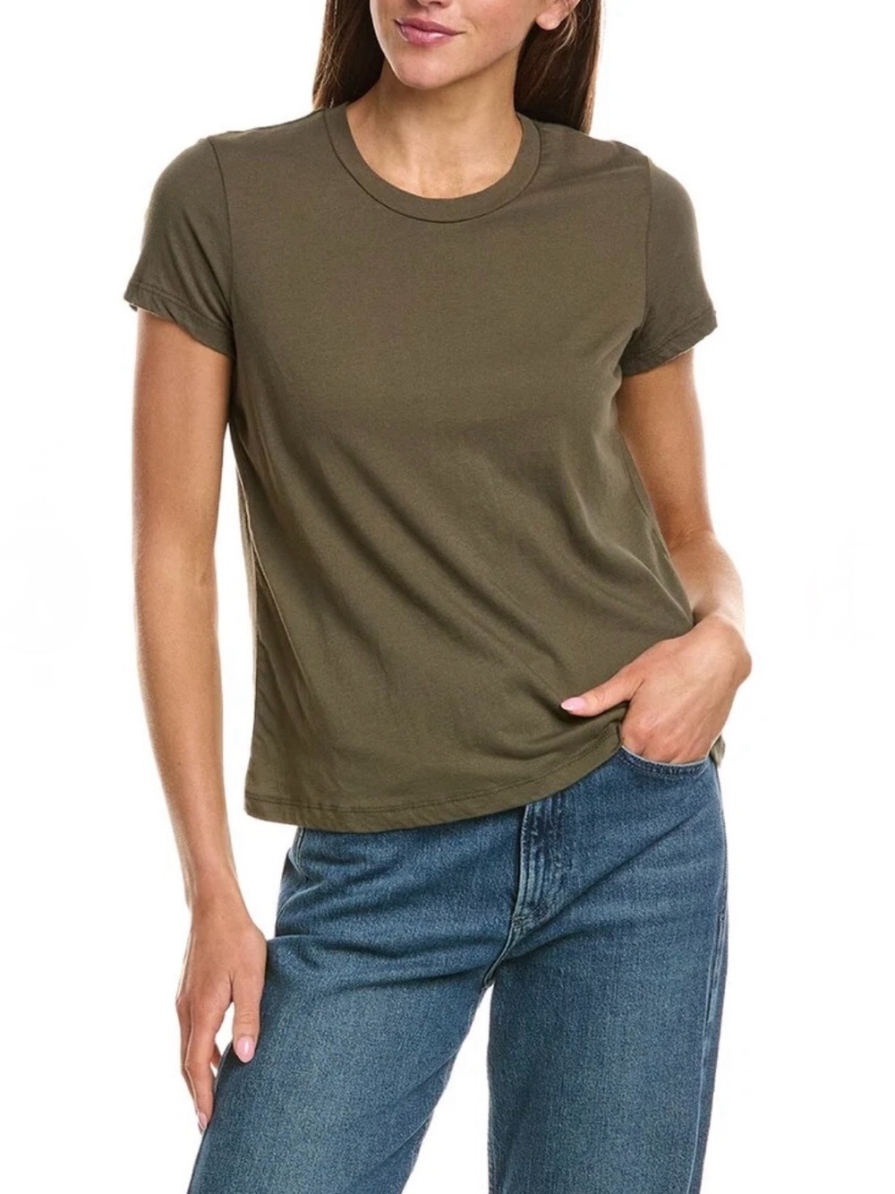 James Perse Vintage Little Boy Classic Crewneck Tee - Army Green size 1 (SM) NWT